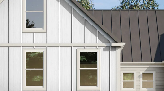 James Hardie Siding 8 White board and batten siding install