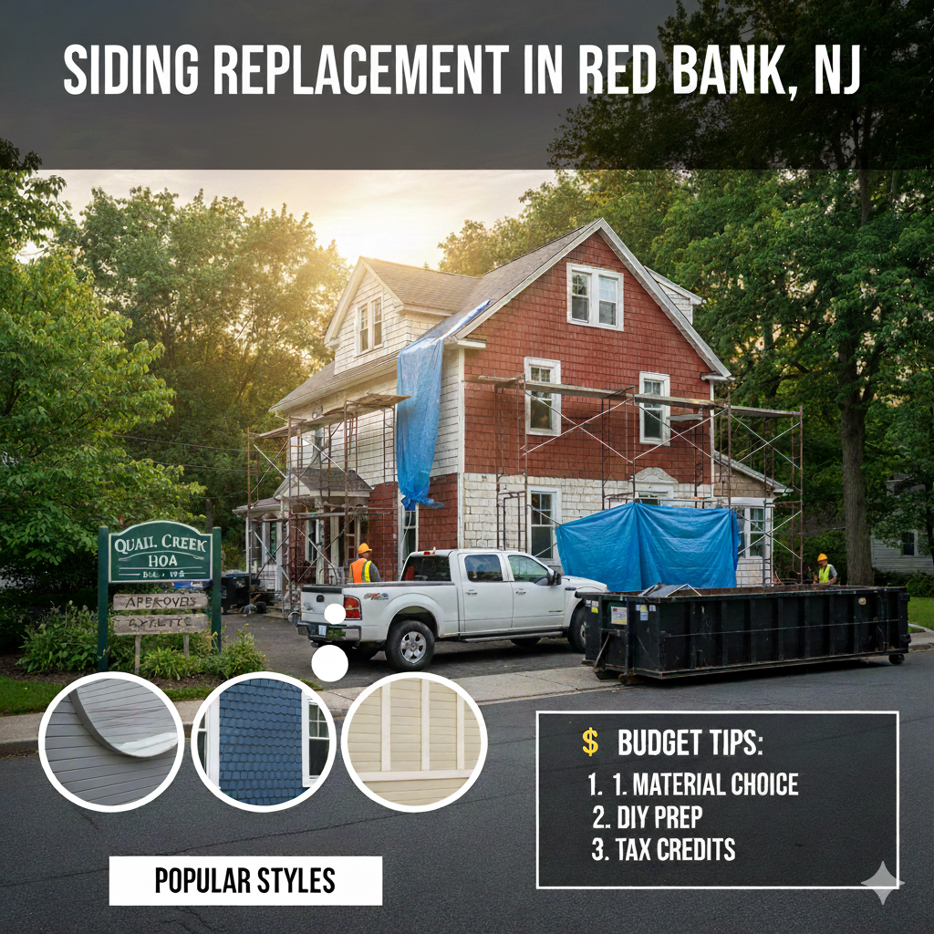 Siding Replacement in Red Bank, NJ: Popular Styles, HOA Rules & Budget Tips 1 Siding Replacement in Red Bank, NJ