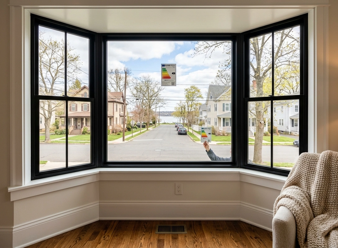 Window Replacement in Red Bank, NJ: What Monmouth County Homeowners Need to Know in 2026 2 Fiberglass replacement windows installed on a colonial home in Red Bank NJ - custom divided lites match historic appearance