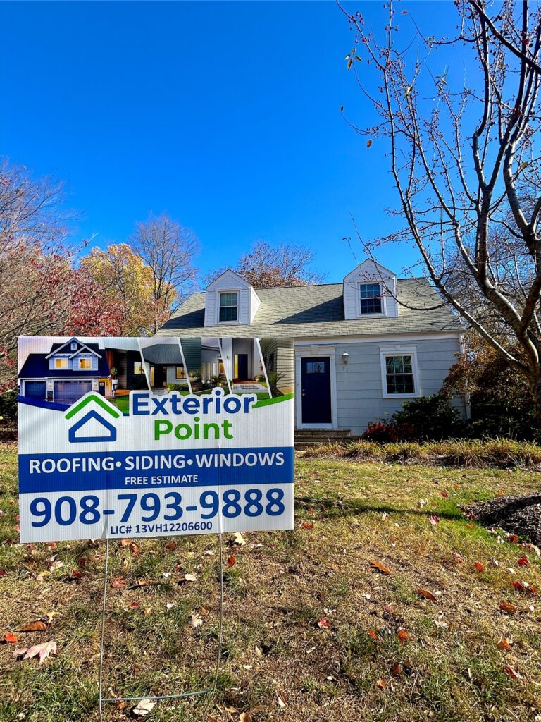Exterior Point yard sign in front of a Cape Cod home in Red Bank, NJ