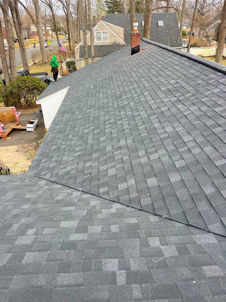 Neptune, NJ 6 New gray architectural shingles on a ranch roof in Ocean Township, NJ