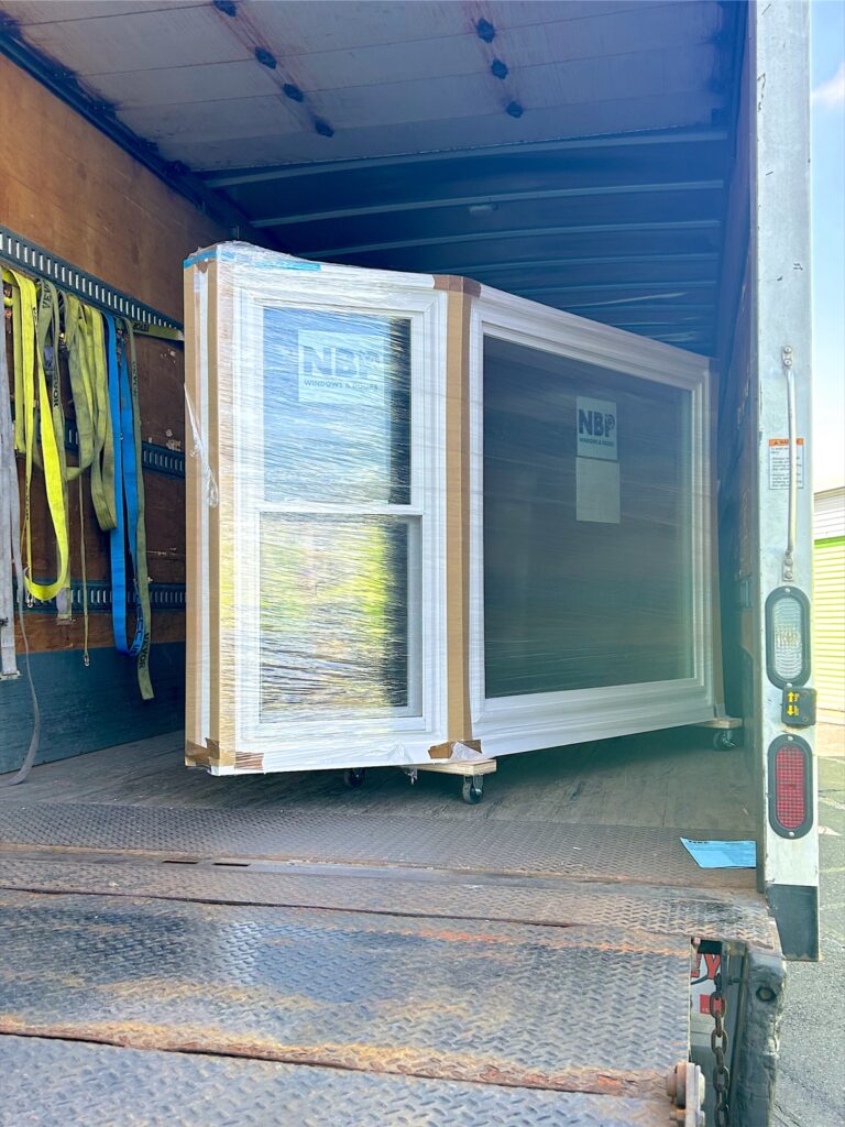 Neptune, NJ 8 New replacement windows in the truck ready for installation in Ocean Township, NJ