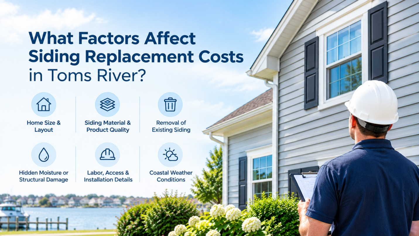 How Much Does Siding Replacement Cost in Toms River, NJ? 2026 Guide 2 What Factors Affect Siding Replacement Costs in Toms River?