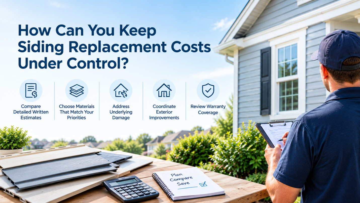 How Much Does Siding Replacement Cost in Toms River, NJ? 2026 Guide 3 How Can You Keep Siding Replacement Costs Under Control?