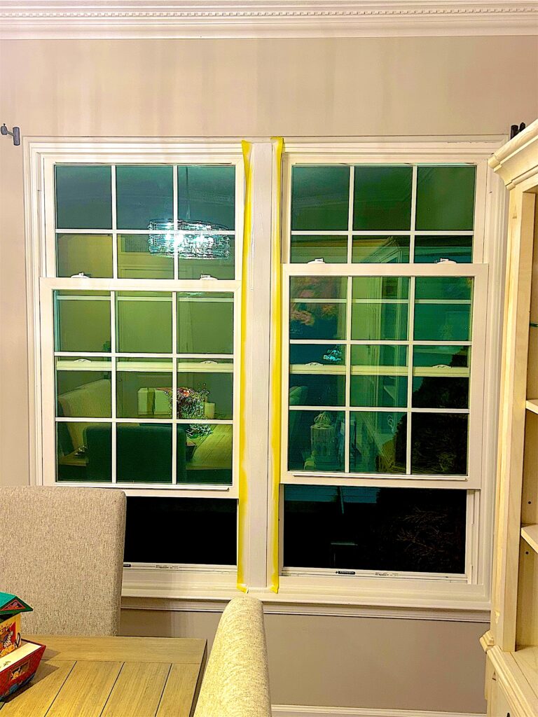New double-hung windows being installed in a home in Lakewood, NJ