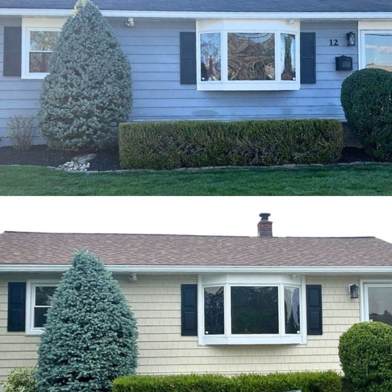 Before and after new siding and roofing in Freehold New Jersey